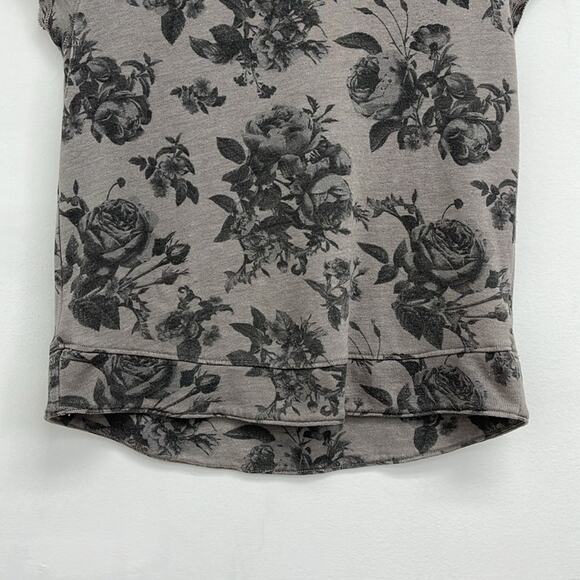 Sundry Floral Rose Cap Sleeve Muscle Sweatshirt Comfy Casual Athleisure - 0 (XS) - Picture 6 of 11